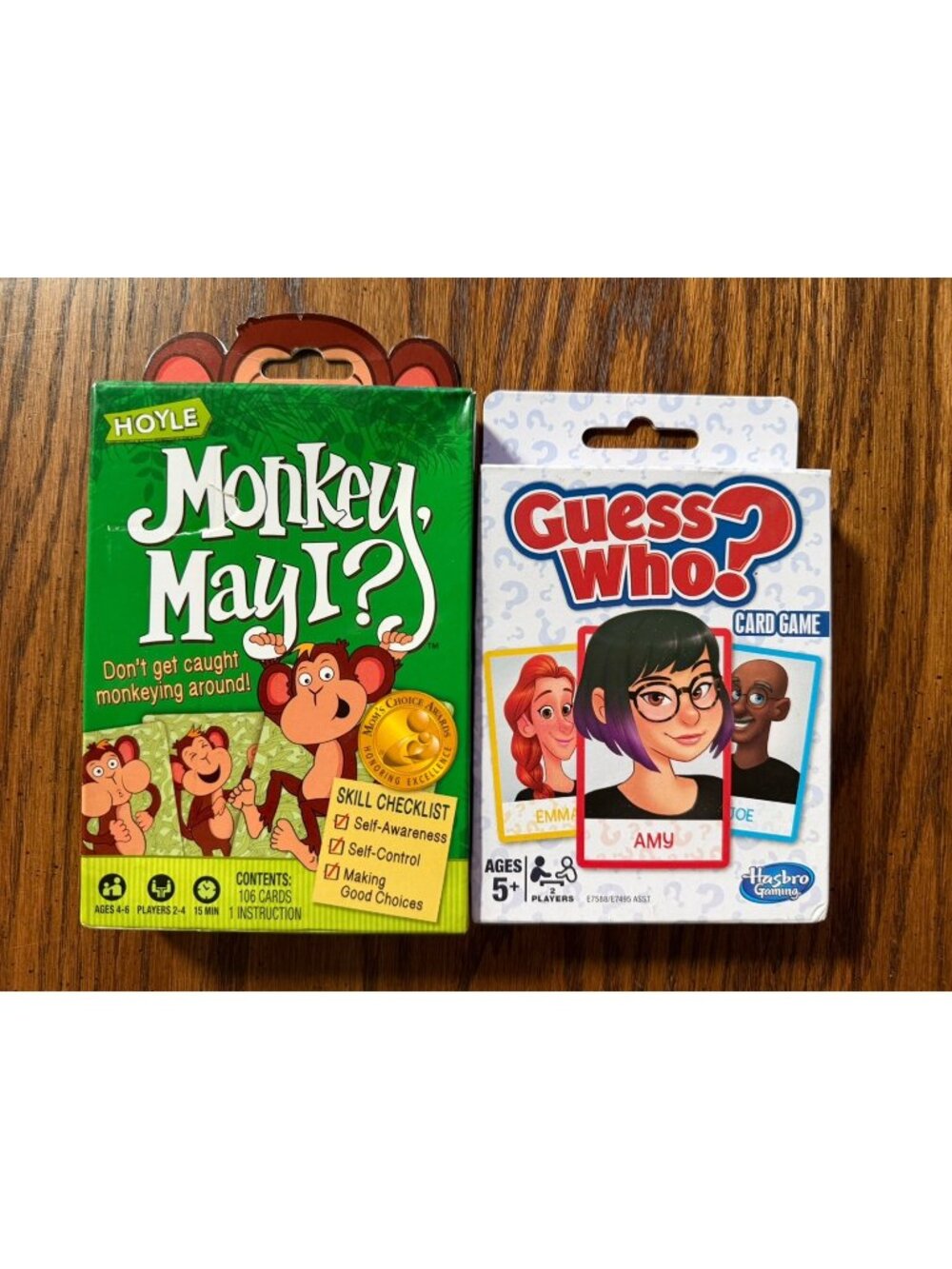 Guess Who? & Minkey May I? Card Games